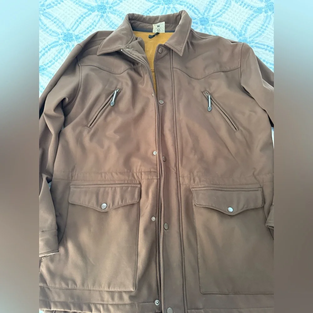 Men’s Roper soft shell jacket brown 2XL - Picture 2 of 8